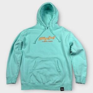 TommyInnit Hoodie Mens Large Blue Feeling Good Pullover Embroidered Gamer Hoodie